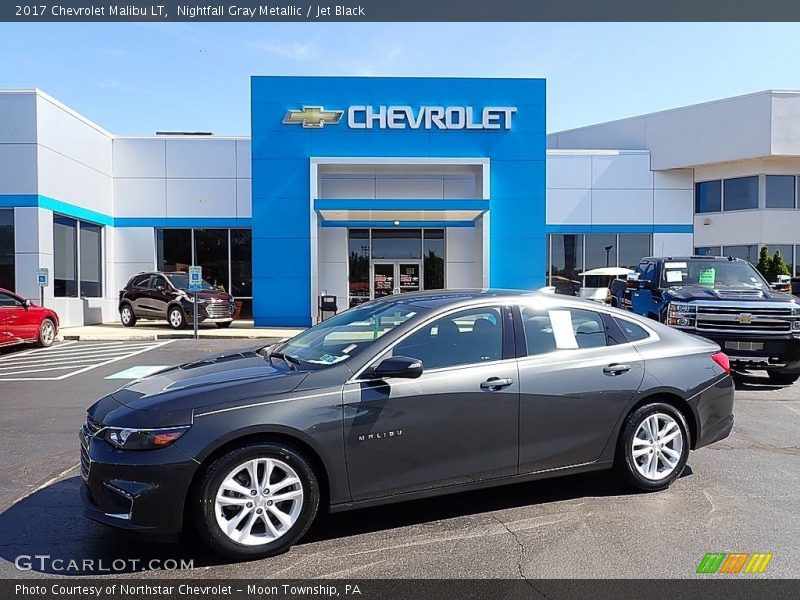 Nightfall Gray Metallic / Jet Black 2017 Chevrolet Malibu LT