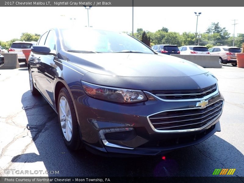 Nightfall Gray Metallic / Jet Black 2017 Chevrolet Malibu LT