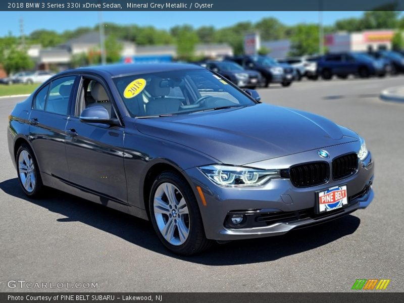 Mineral Grey Metallic / Oyster 2018 BMW 3 Series 330i xDrive Sedan