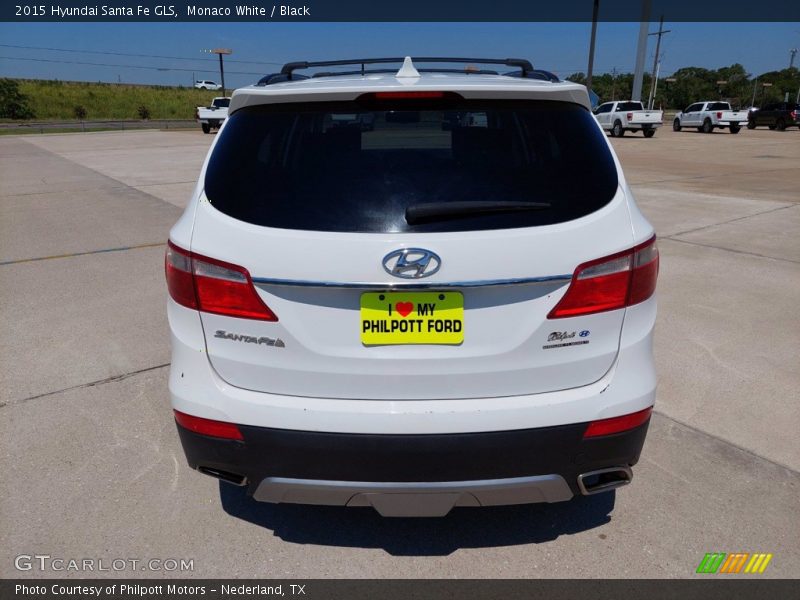 Monaco White / Black 2015 Hyundai Santa Fe GLS