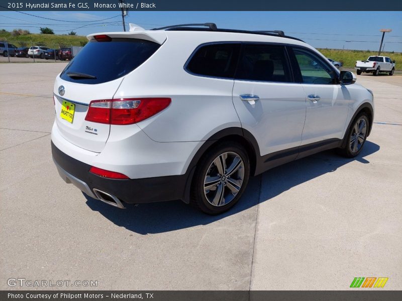 Monaco White / Black 2015 Hyundai Santa Fe GLS