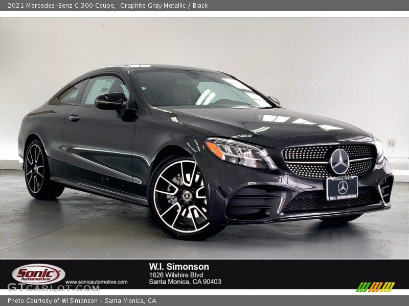 Graphite Gray Metallic / Black 2021 Mercedes-Benz C 300 Coupe