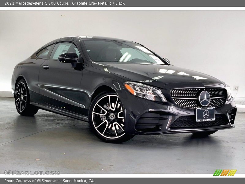 Graphite Gray Metallic / Black 2021 Mercedes-Benz C 300 Coupe
