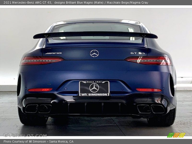 designo Brilliant Blue Magno (Matte) / Macchiato Beige/Magma Gray 2021 Mercedes-Benz AMG GT 63