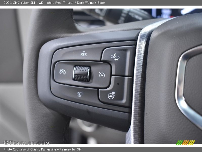 White Frost Tricoat / Dark Walnut/­Slate 2021 GMC Yukon SLT 4WD