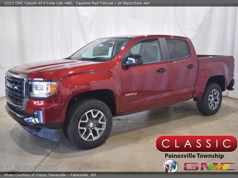 Cayenne Red Tintcoat / Jet Black/Dark Ash 2021 GMC Canyon AT4 Crew Cab 4WD