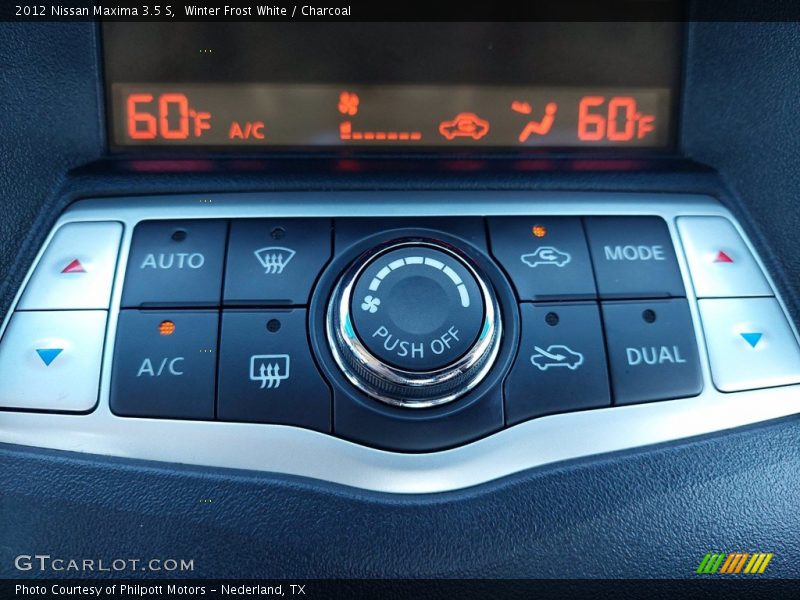 Winter Frost White / Charcoal 2012 Nissan Maxima 3.5 S