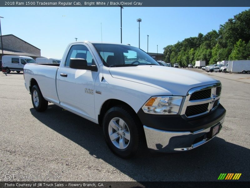 Bright White / Black/Diesel Gray 2018 Ram 1500 Tradesman Regular Cab