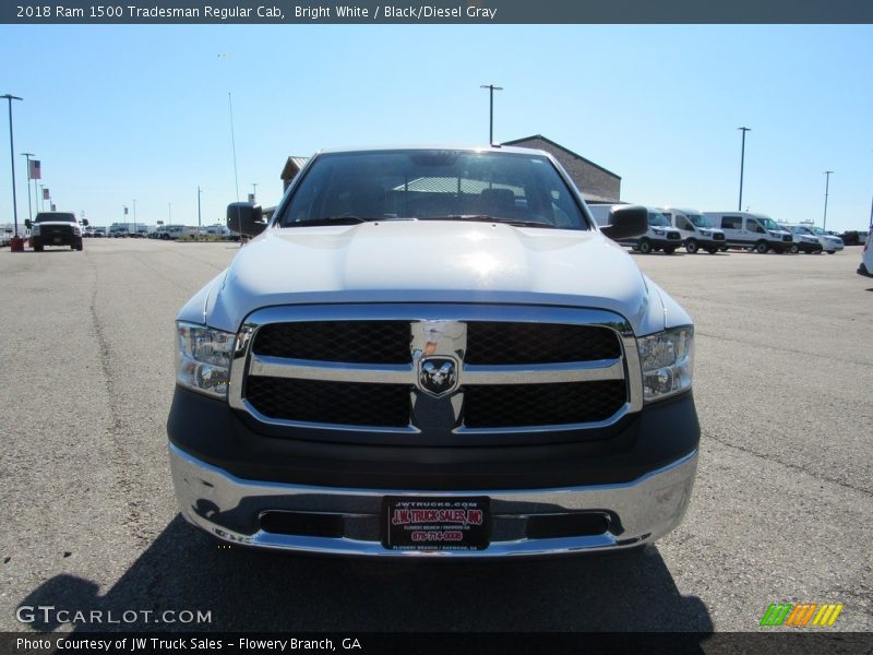 Bright White / Black/Diesel Gray 2018 Ram 1500 Tradesman Regular Cab