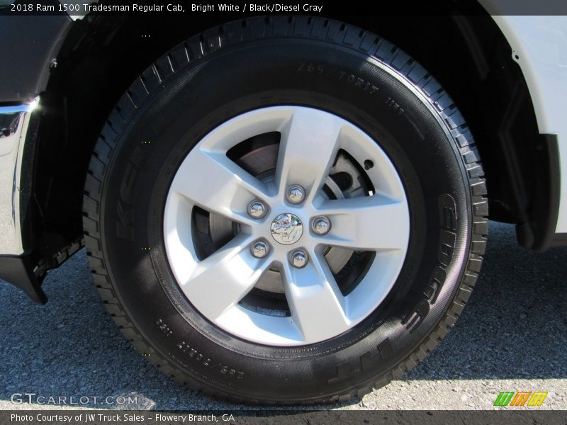 Bright White / Black/Diesel Gray 2018 Ram 1500 Tradesman Regular Cab