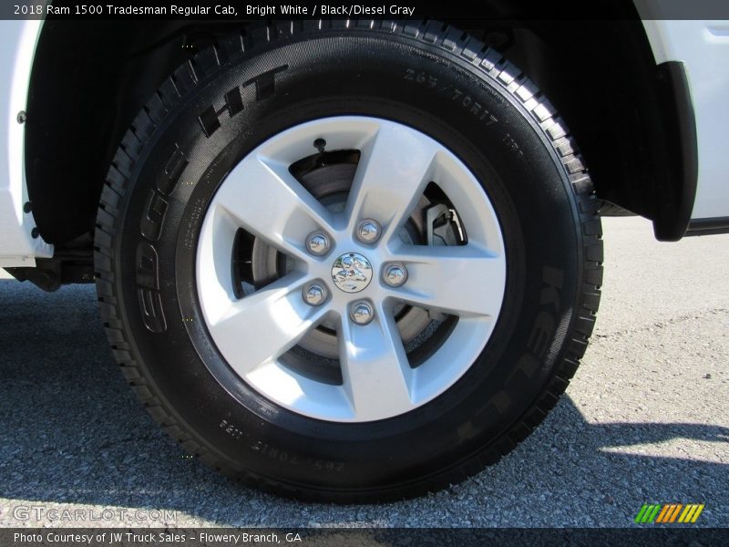 Bright White / Black/Diesel Gray 2018 Ram 1500 Tradesman Regular Cab