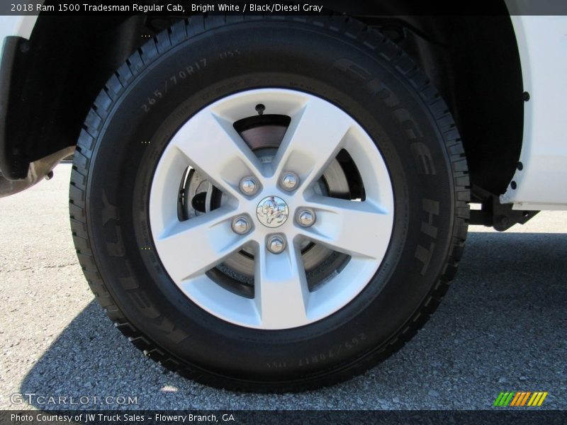 Bright White / Black/Diesel Gray 2018 Ram 1500 Tradesman Regular Cab