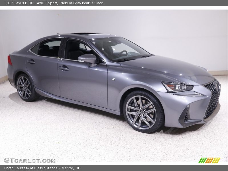 Nebula Gray Pearl / Black 2017 Lexus IS 300 AWD F Sport