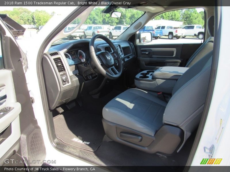 Bright White / Black/Diesel Gray 2018 Ram 1500 Tradesman Regular Cab