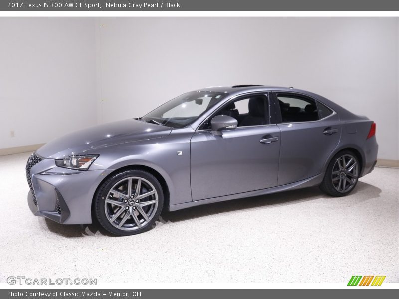 Nebula Gray Pearl / Black 2017 Lexus IS 300 AWD F Sport