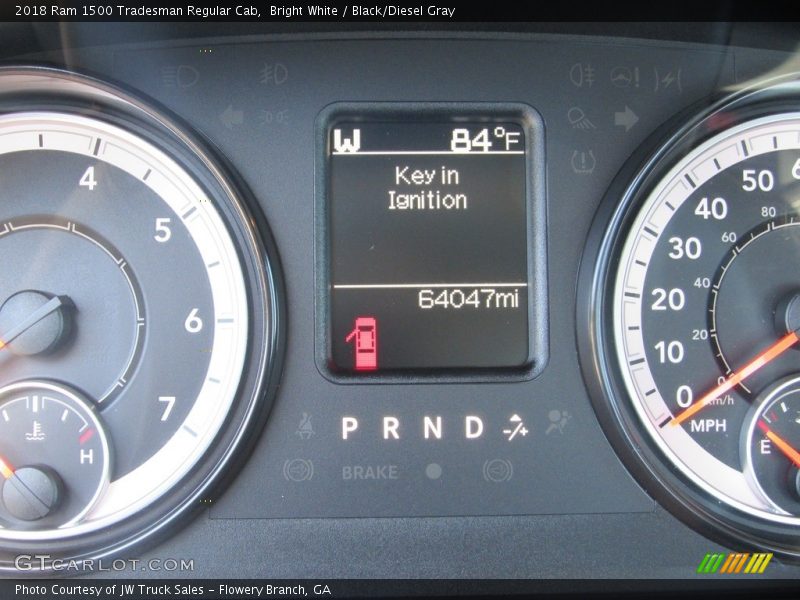 Bright White / Black/Diesel Gray 2018 Ram 1500 Tradesman Regular Cab