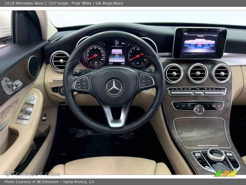 Polar White / Silk Beige/Black 2018 Mercedes-Benz C 300 Sedan