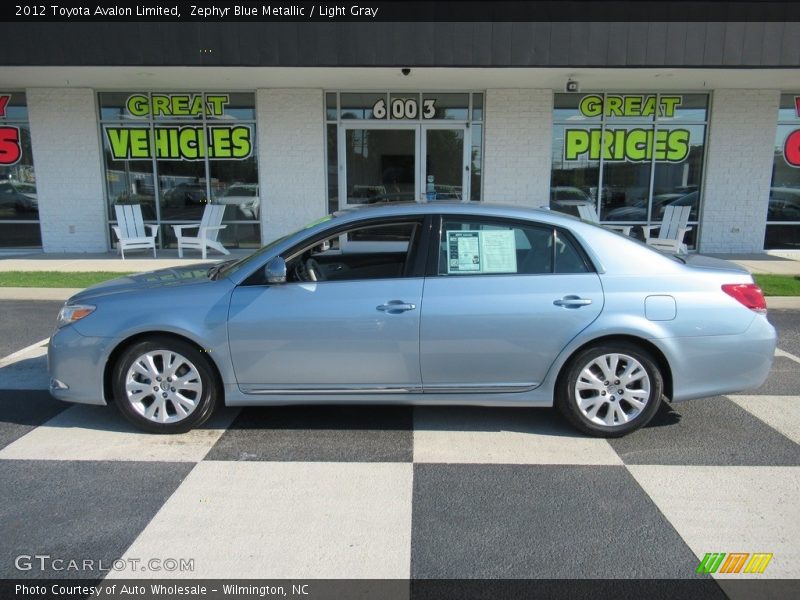 Zephyr Blue Metallic / Light Gray 2012 Toyota Avalon Limited