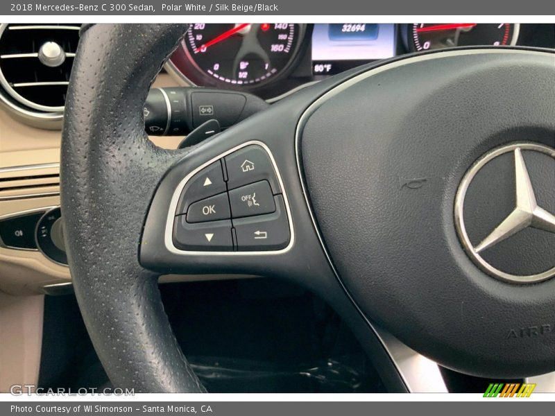 Polar White / Silk Beige/Black 2018 Mercedes-Benz C 300 Sedan