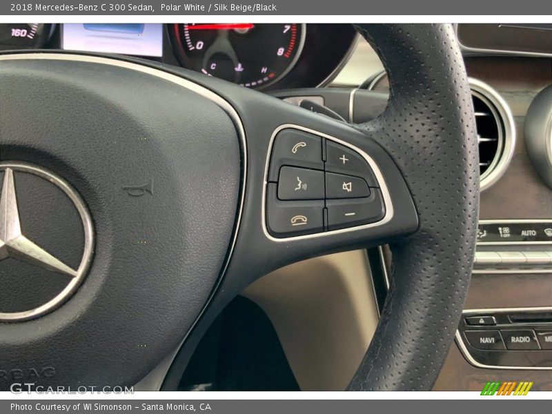 Polar White / Silk Beige/Black 2018 Mercedes-Benz C 300 Sedan
