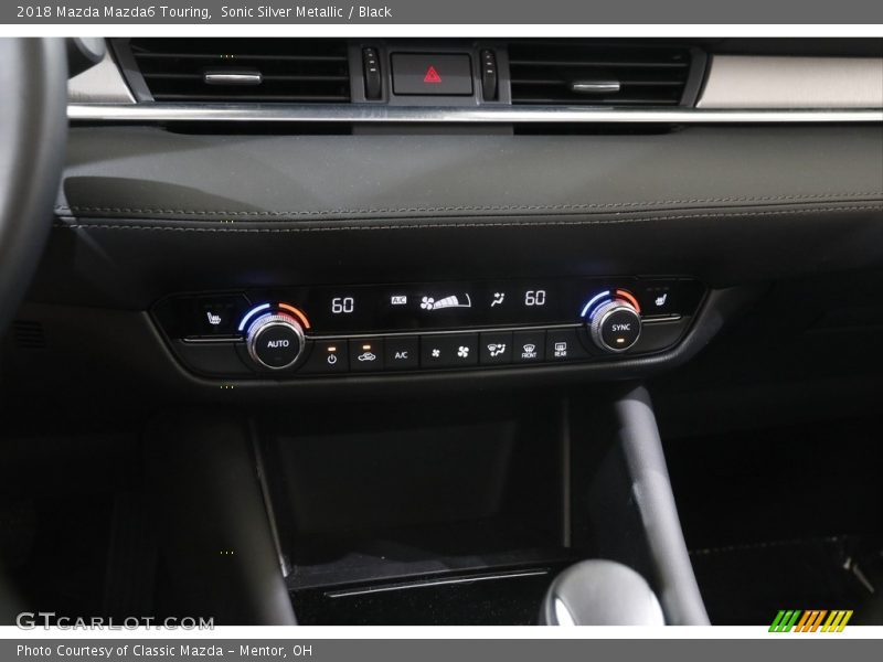 Sonic Silver Metallic / Black 2018 Mazda Mazda6 Touring