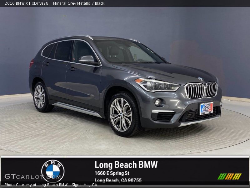 Mineral Grey Metallic / Black 2016 BMW X1 xDrive28i