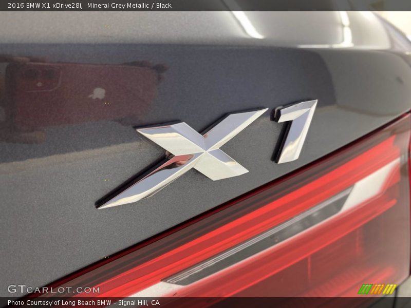 Mineral Grey Metallic / Black 2016 BMW X1 xDrive28i