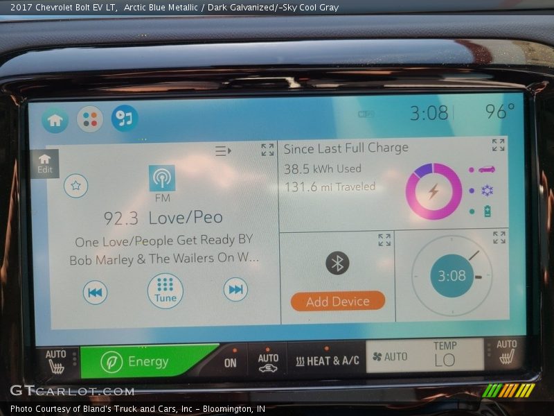 Arctic Blue Metallic / Dark Galvanized/­Sky Cool Gray 2017 Chevrolet Bolt EV LT