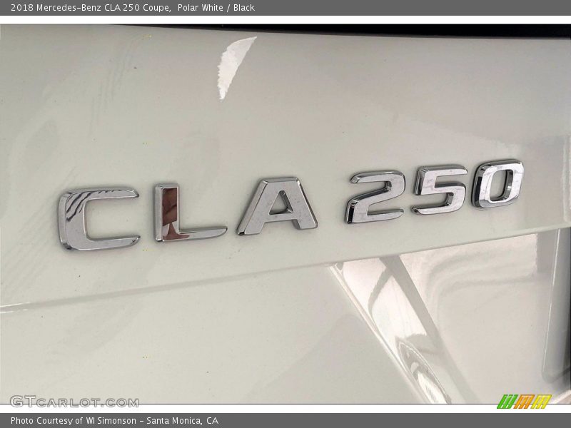 Polar White / Black 2018 Mercedes-Benz CLA 250 Coupe