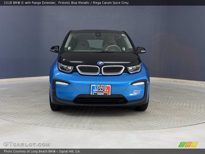 Protonic Blue Metallic / Mega Carum Spice Grey 2018 BMW i3 with Range Extender