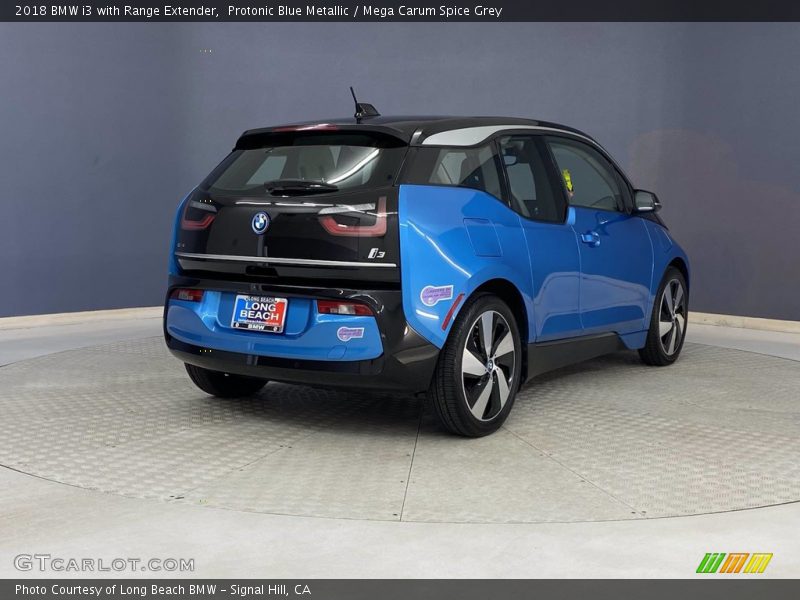 Protonic Blue Metallic / Mega Carum Spice Grey 2018 BMW i3 with Range Extender