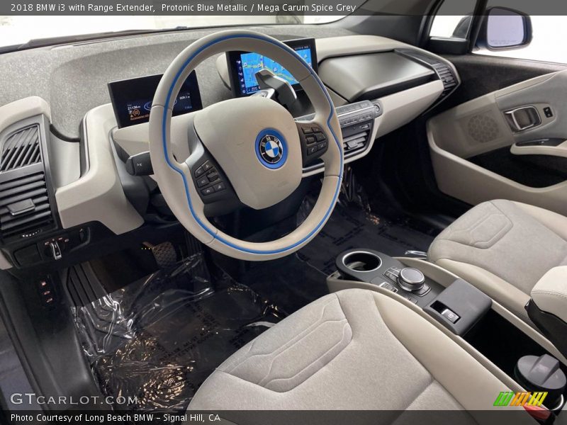 Protonic Blue Metallic / Mega Carum Spice Grey 2018 BMW i3 with Range Extender