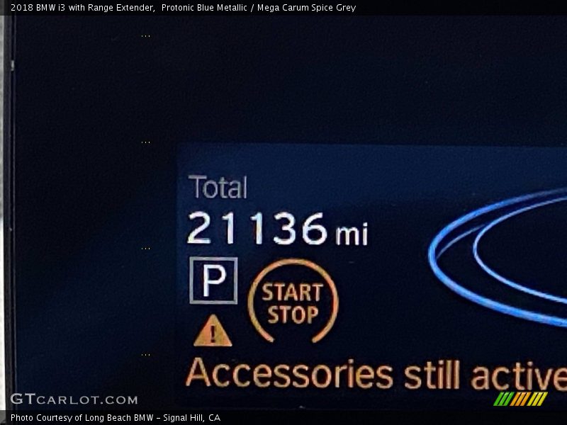 Protonic Blue Metallic / Mega Carum Spice Grey 2018 BMW i3 with Range Extender