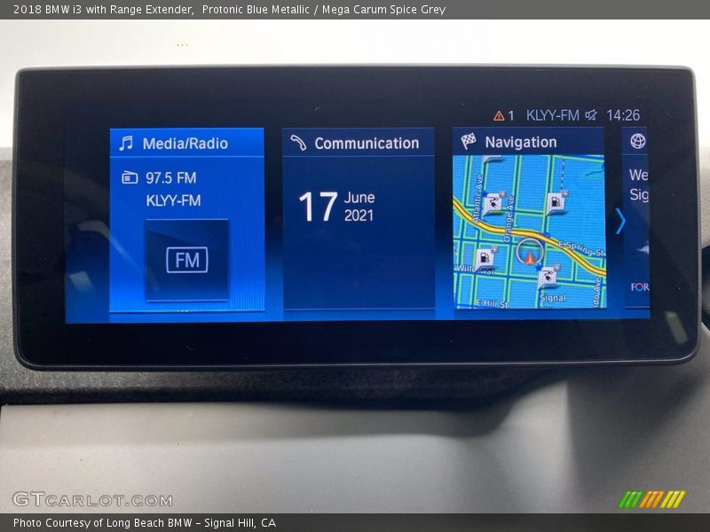 Protonic Blue Metallic / Mega Carum Spice Grey 2018 BMW i3 with Range Extender