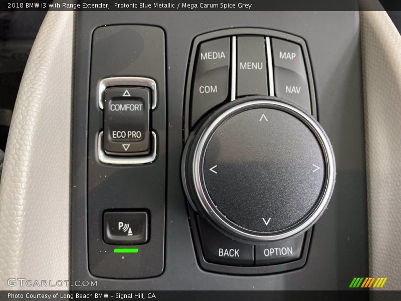 Protonic Blue Metallic / Mega Carum Spice Grey 2018 BMW i3 with Range Extender