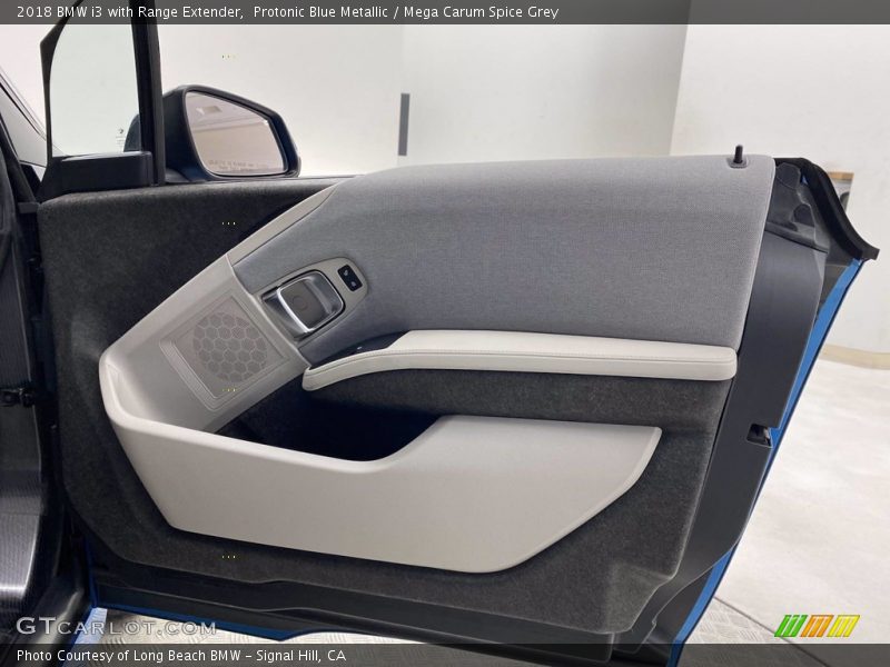 Protonic Blue Metallic / Mega Carum Spice Grey 2018 BMW i3 with Range Extender