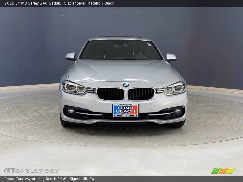 Glacier Silver Metallic / Black 2018 BMW 3 Series 340i Sedan