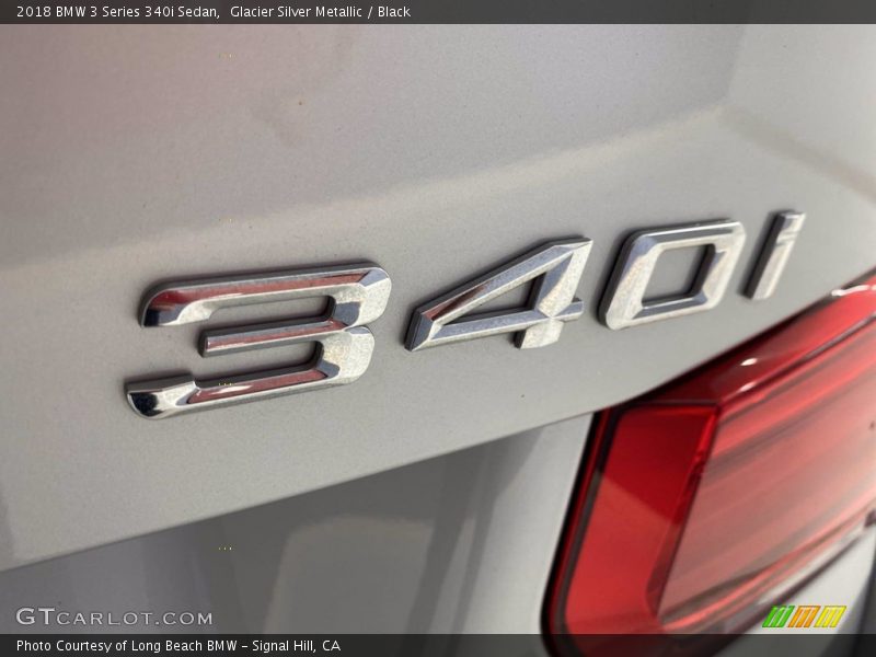 Glacier Silver Metallic / Black 2018 BMW 3 Series 340i Sedan