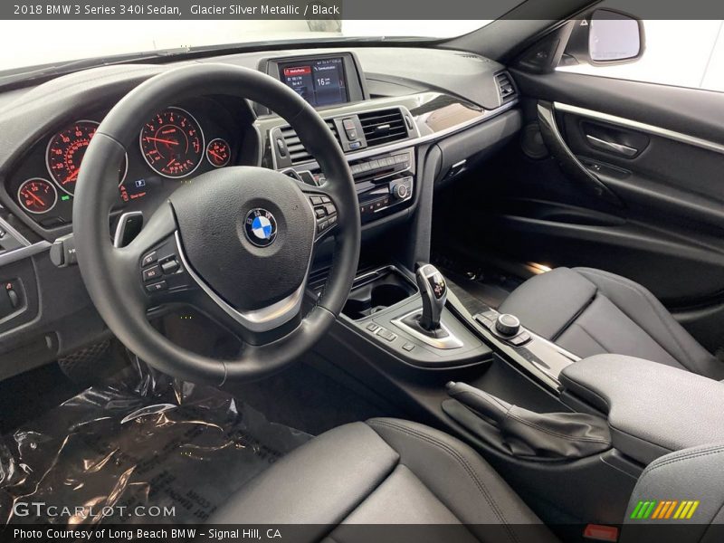 Glacier Silver Metallic / Black 2018 BMW 3 Series 340i Sedan