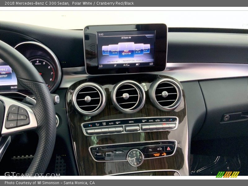 Polar White / Cranberry Red/Black 2018 Mercedes-Benz C 300 Sedan