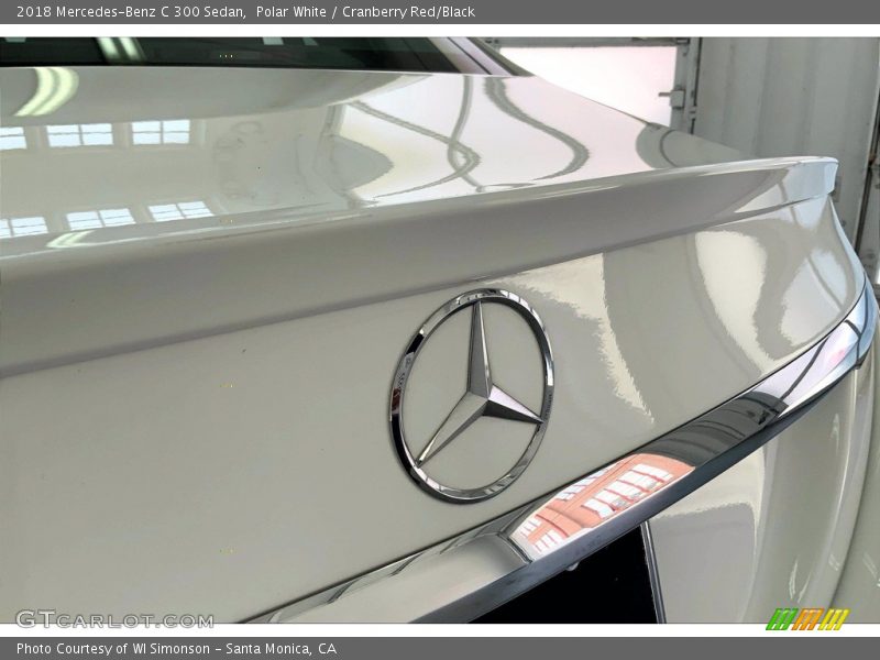 Polar White / Cranberry Red/Black 2018 Mercedes-Benz C 300 Sedan