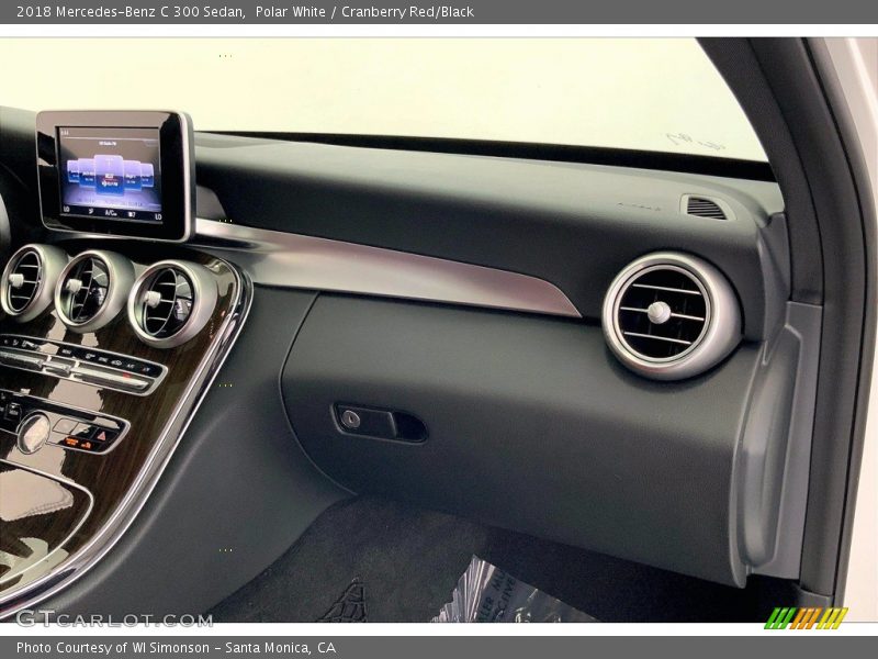 Polar White / Cranberry Red/Black 2018 Mercedes-Benz C 300 Sedan