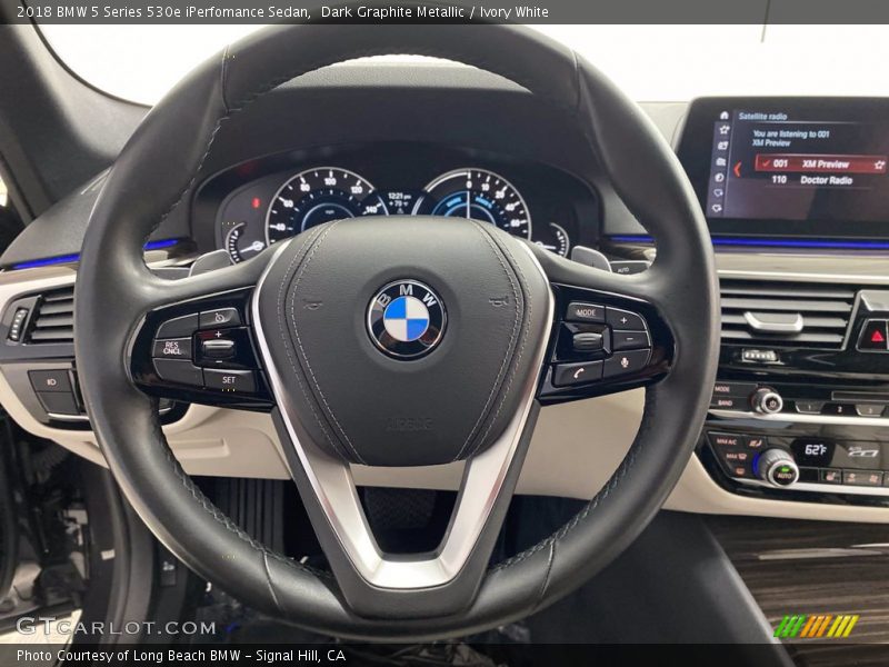 Dark Graphite Metallic / Ivory White 2018 BMW 5 Series 530e iPerfomance Sedan