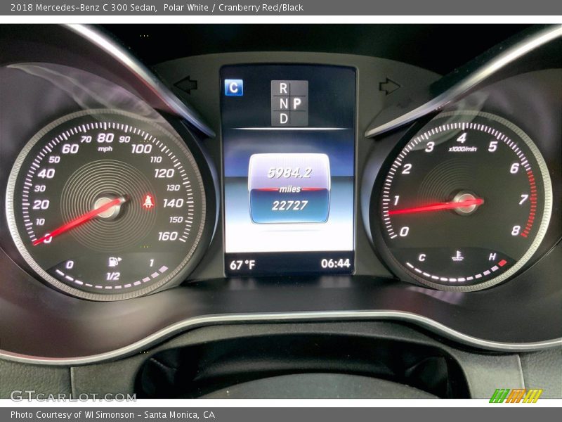 Polar White / Cranberry Red/Black 2018 Mercedes-Benz C 300 Sedan