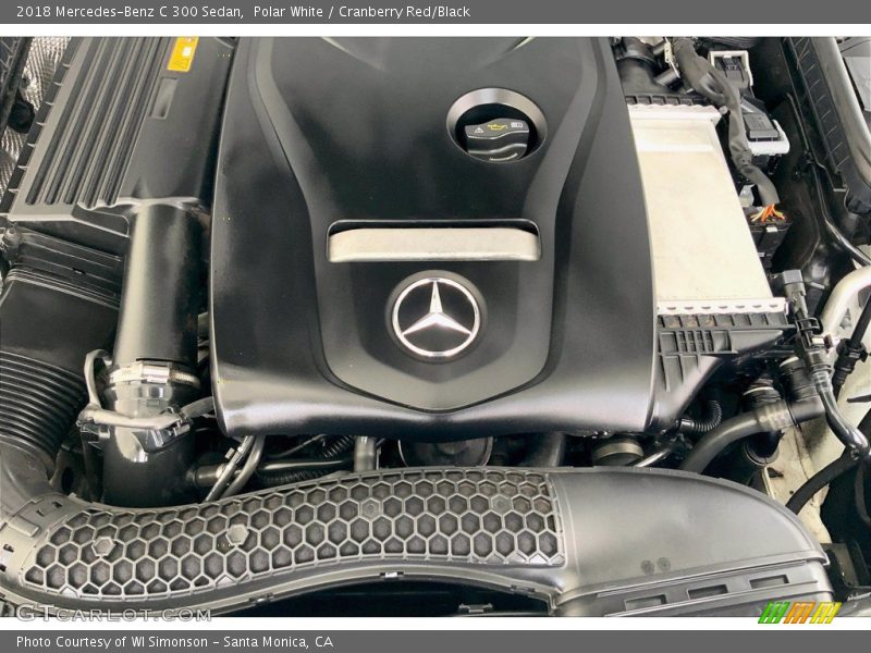 Polar White / Cranberry Red/Black 2018 Mercedes-Benz C 300 Sedan