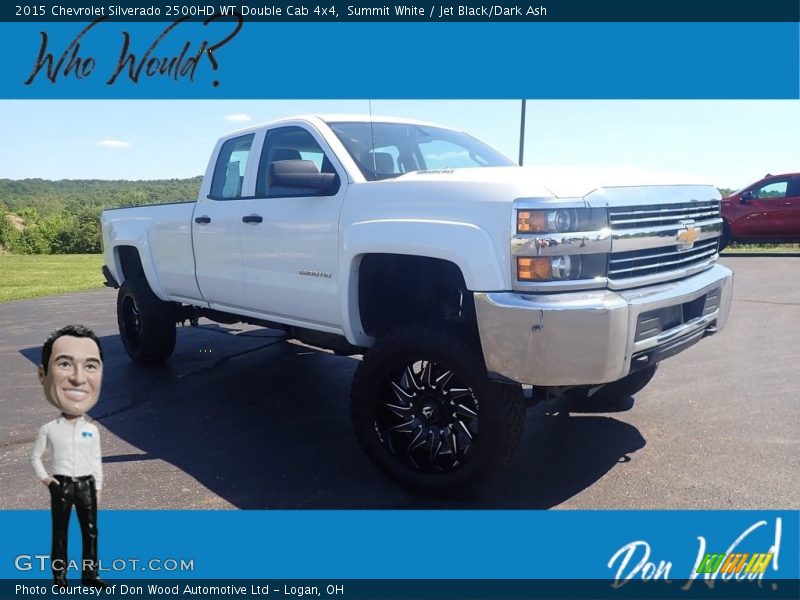 Summit White / Jet Black/Dark Ash 2015 Chevrolet Silverado 2500HD WT Double Cab 4x4