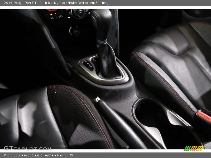 Pitch Black / Black/Ruby Red Accent Stitching 2015 Dodge Dart GT