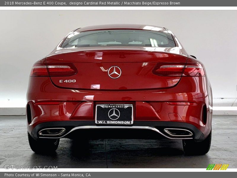 designo Cardinal Red Metallic / Macchiato Beige/Espresso Brown 2018 Mercedes-Benz E 400 Coupe