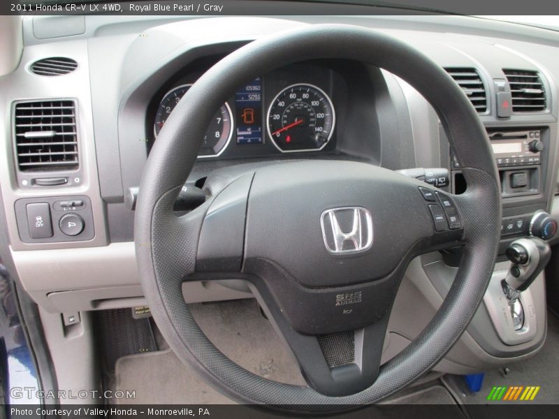 Royal Blue Pearl / Gray 2011 Honda CR-V LX 4WD