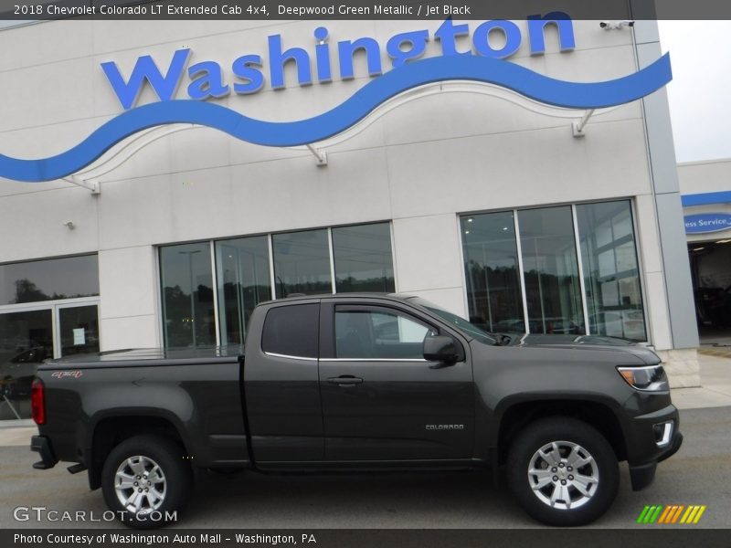 Deepwood Green Metallic / Jet Black 2018 Chevrolet Colorado LT Extended Cab 4x4